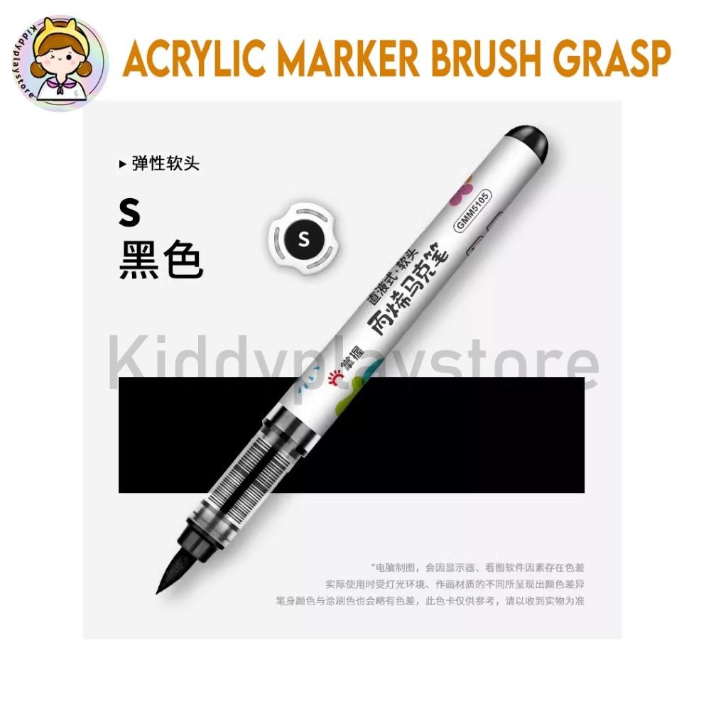 

redi Grasp Acrylic Marker Satuan Warna Hitam Dan Putih Kode GMM5105 Penebal Garis Crayon
