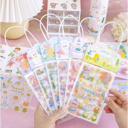 

Sticker Set Isi 4 pcs With Post Card Motif Lucu / Sticker Aesthetic RDN