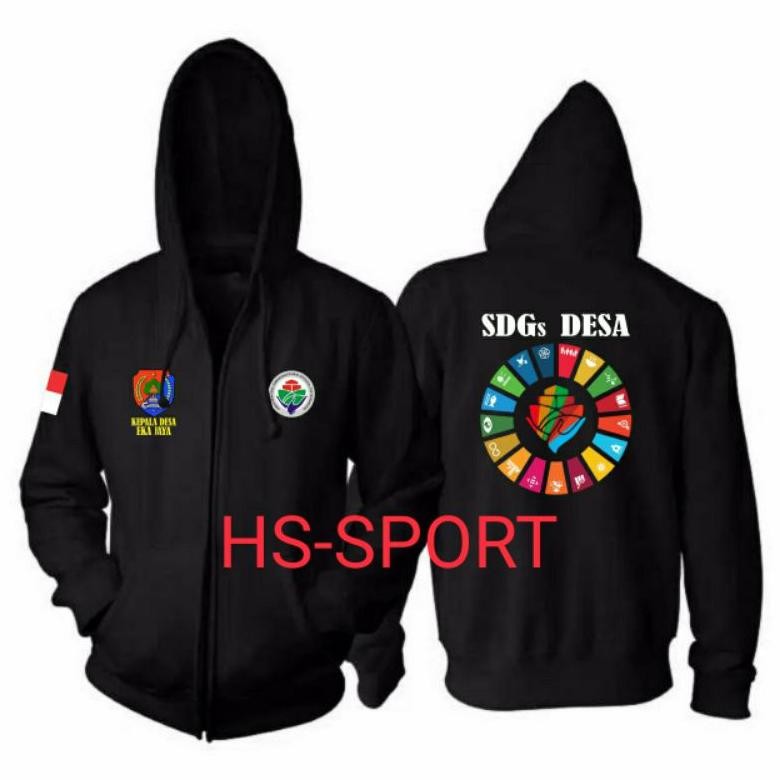 ad-77 QIG-1722 JAKET HOODIE RESLETING SDGs DESA + FREE CUSTOME LOGO DAN NAMA DESA Terlaris Murah