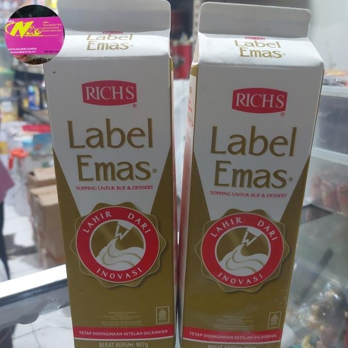 

Sale Richs Gold Label Whipping Cream 907 Gram Khusus Grab Gojek