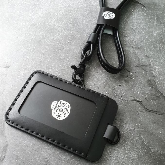

new !!! BDS MAVERICK - Mens Leather Lanyard ID card Holder , double view murah