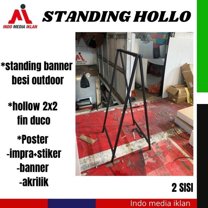 ready  Standing banner besi hollow murah
