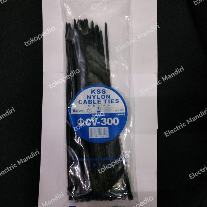 

new !!! KSS NYLON CABLE TIES CV-300/ 30CM X 4,8MM -HITAM murah