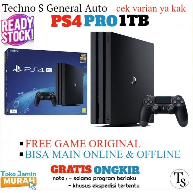 PS4 Pro 1TB FullGame Original / PS 4 Pro 1 TB Full Game New Seri 72xx murah