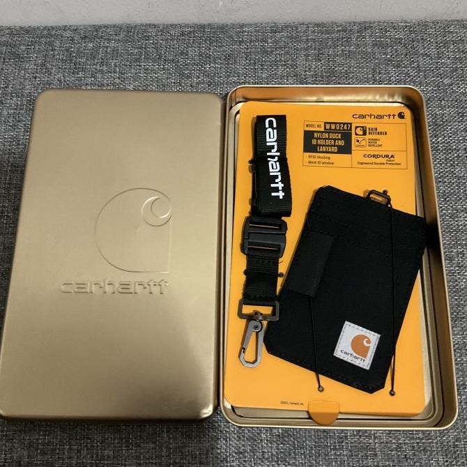 

new !!! Lanyard Carhartt Canvas Nylon duck Black/ Hitam Dijamin Original murah