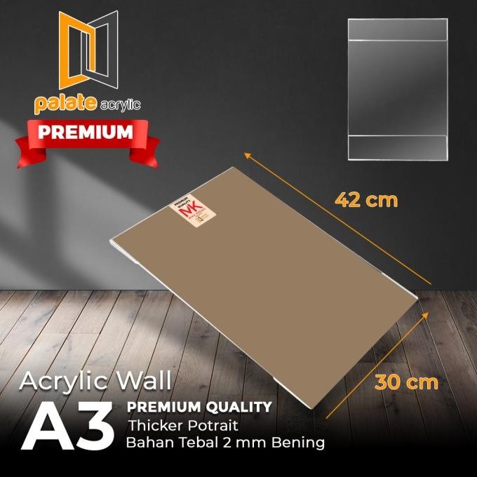 

new !!! Akrilik Wall A3 Portrait / Acrylik / Thicker / Akrilik Dinding Brosur murah