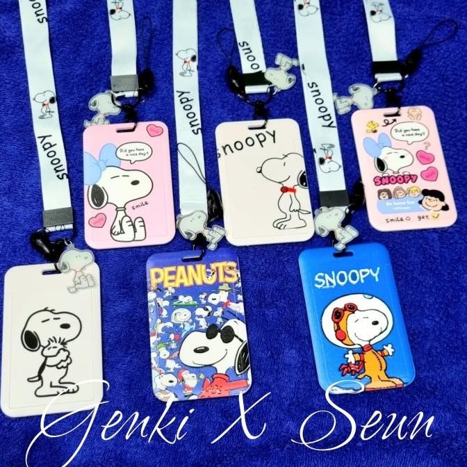 

new !!! Tempat kartu ID card holder / Snoopy name tag holder bahan hardcase murah