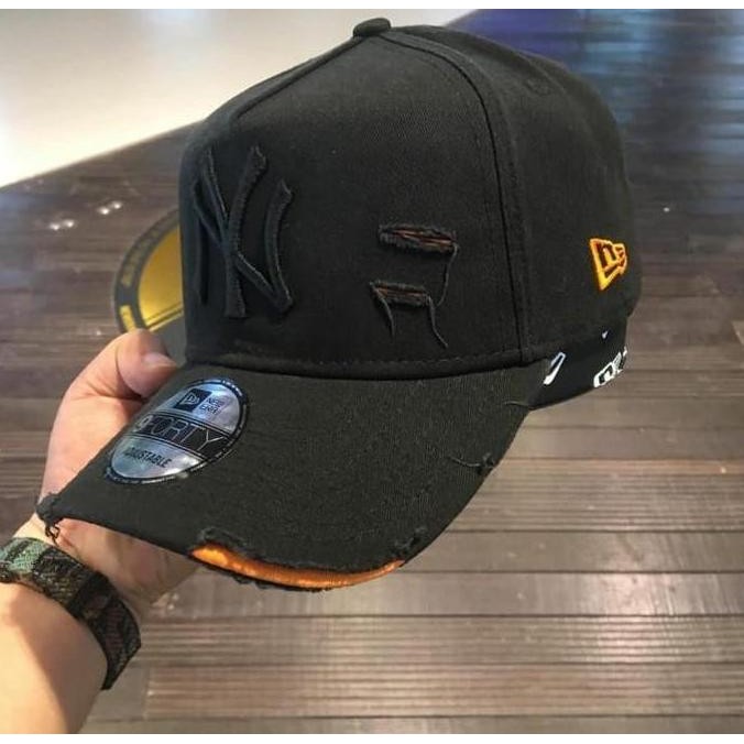 topi new era black orange original yankees