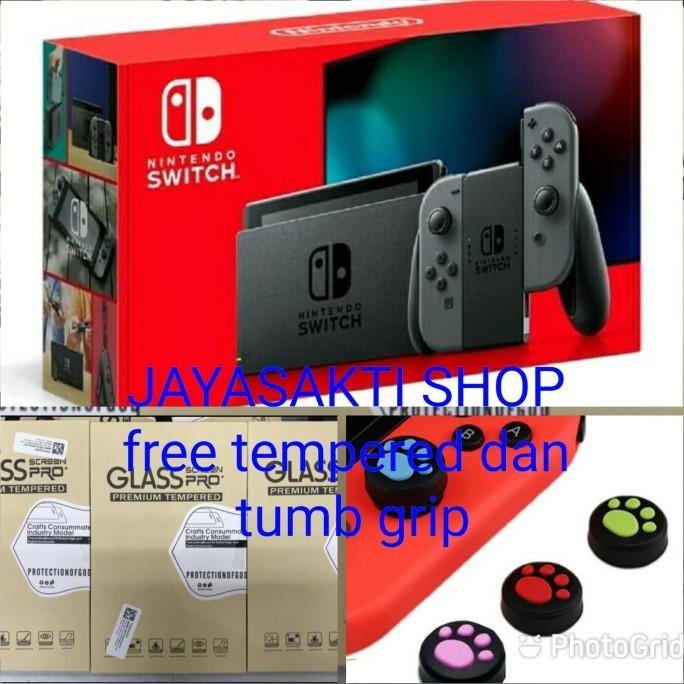 Nintendo switch console new model V2 HAC-001 gray murah
