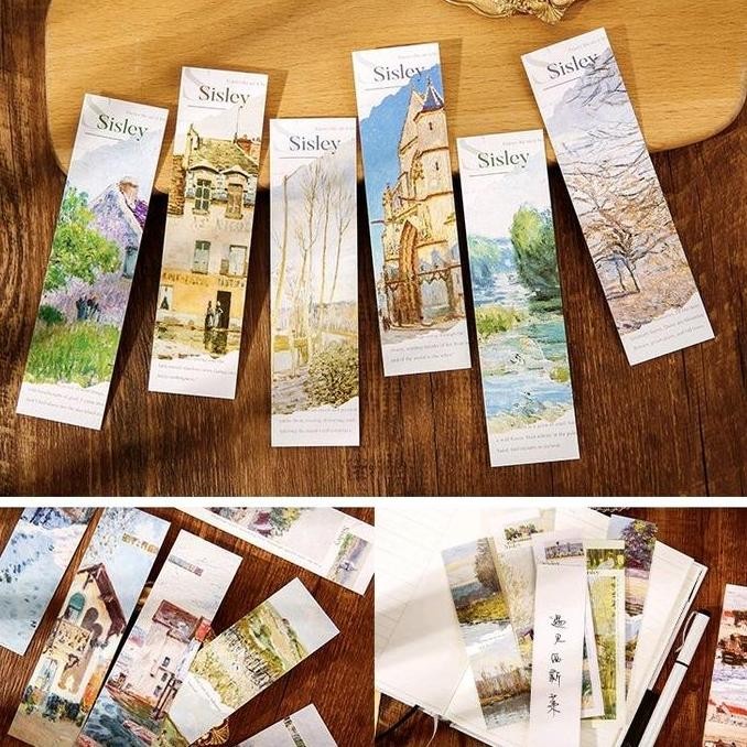 

new !!! 30 Pcs Paper Bookmark Pembatas Buku Kertas Lukisan [IC] murah