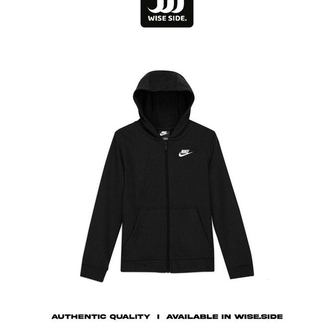JAKET ZIPPER HOODIE ANAK UNISEX NIKE SPORTSWEAR HOODED JACKET FULLZIP SWEATSHIRT CLUB KIDS DD1698-01