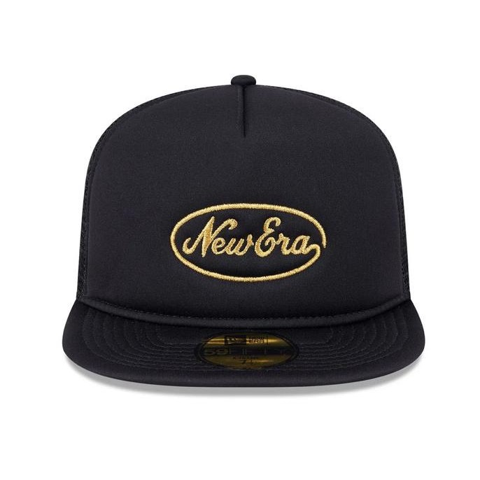 Topi New Era 59Fifty Day 2004 59Fifty AF Black Fitted Cap 100% Original Resmi