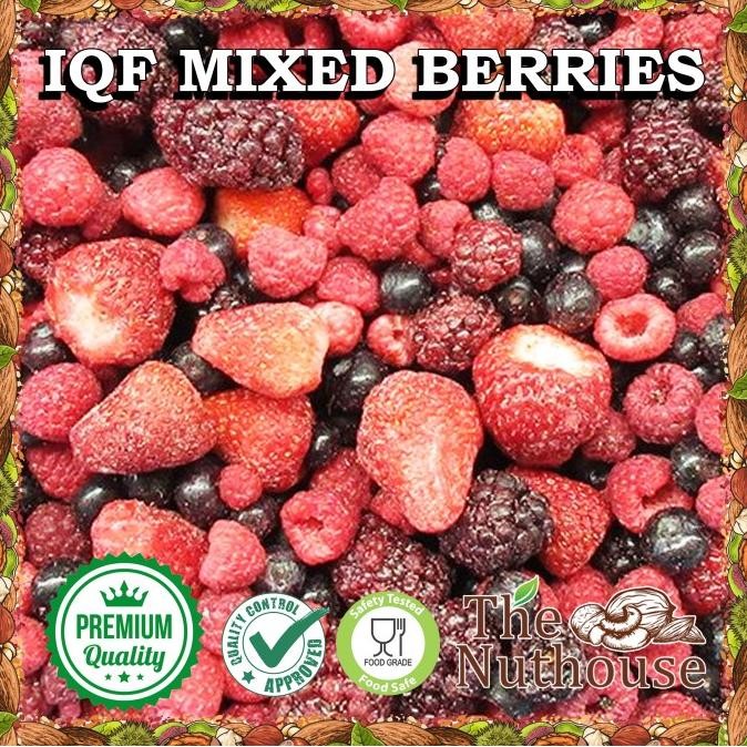 

Diskon! 1kg IQF Mixed Berries (Strawberries, Raspberries, Blueberries, and Blackberries) Frozen [Import Quality] / Buah Berry Campur (Strawberry, Raspberry, Blueberry, Blackberry) Beku [Grade A]