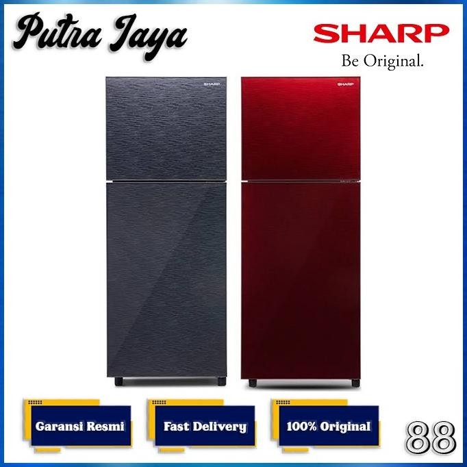 sharp kulkas 2 pintu sj-246xg-mr/ms / sj 246 xgmr / sj 246 xgms