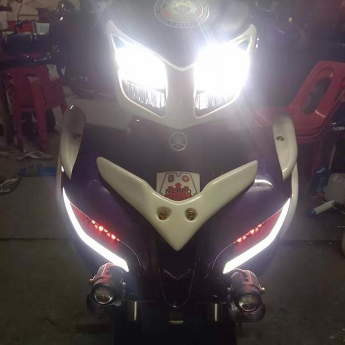 Mutakin Lampu Alis 7 Warna Motor Lampu Senja Gaban Jupiter Z1 Pilot Light Jupiter 115Cc 2011-2023