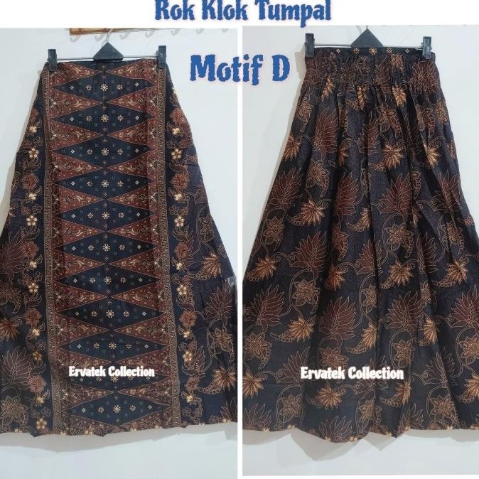 ROK TUMPAL KLOK MOTIF BETAWI KHUSUS COKLAT | BAWAHAN KEBAYA ENCIM