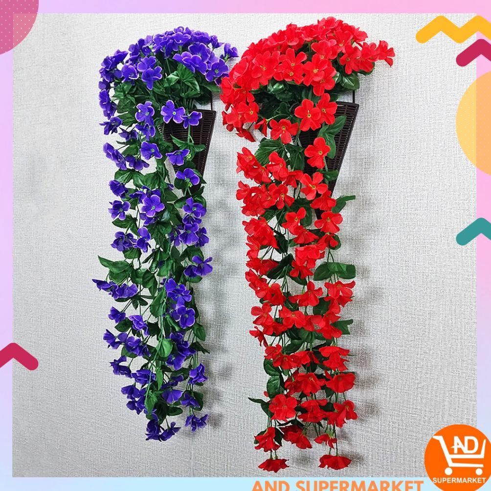 Bunga Hias Juntai Plastik Tanpa Pot Dekorasi Dinding Rumah Cantik Artificial Flowers PBP94