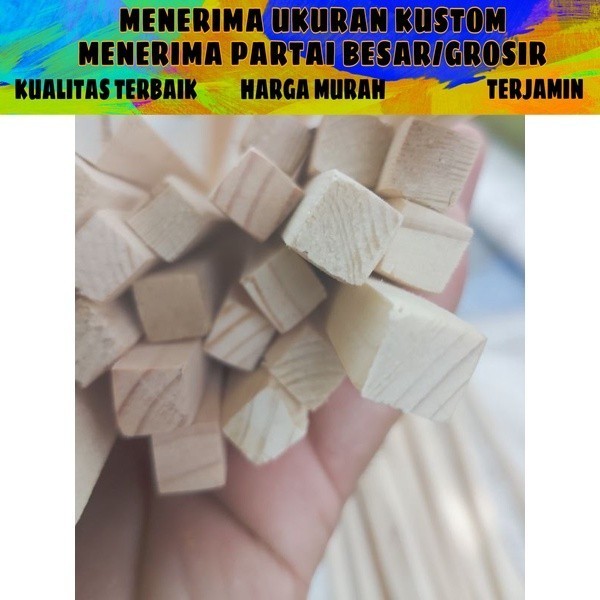

List kayu jati Belanda stik ex palet kecil 1X1X30 cm