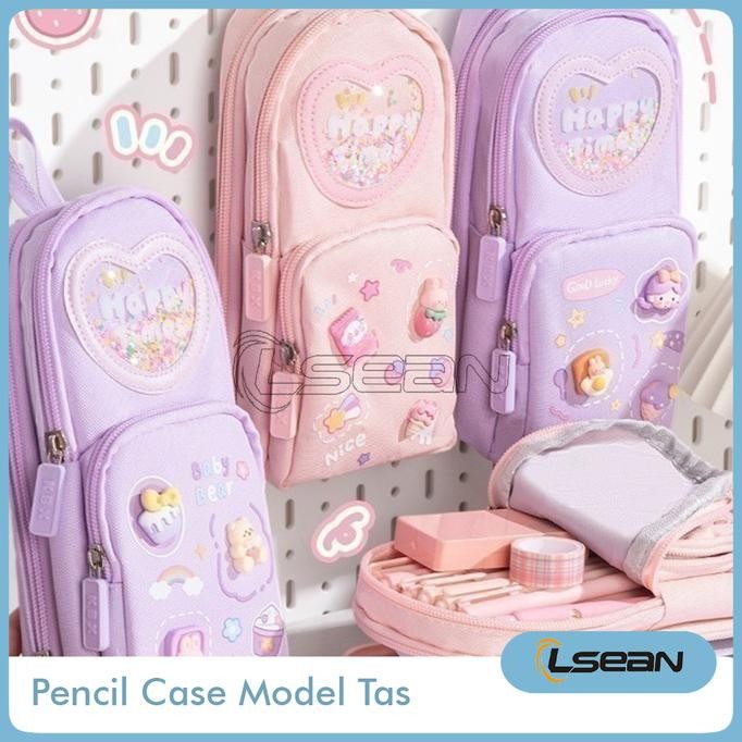 

PENCIL CASE HIASAN GLITTER KARAKTER LUCU 3D MODEL TAS LUCU KOREA