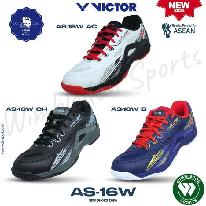 Murah Sepatu Badminton Victor As-16W Ac/Ch/B / Sepatu Victor As16W