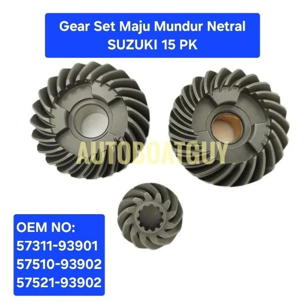 ```````] Gear Set / Gigi Maju Mundur Netral Mesin Tempel SUZUKI 15 PK HP