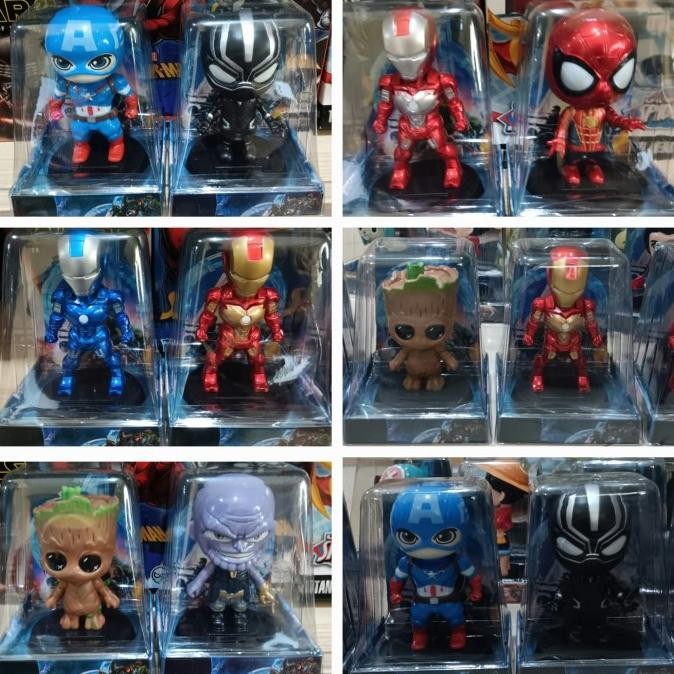 PAJANGAN SOLAR HIASAN DASHBOARD MOBIL SUPERHERO - ANIME / MARVEL / DC