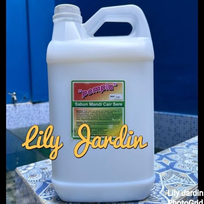 +++++] Pompia Body Wash / Sabun Mandi Cair Refill - Aroma Sereh Sere - 5 Lt