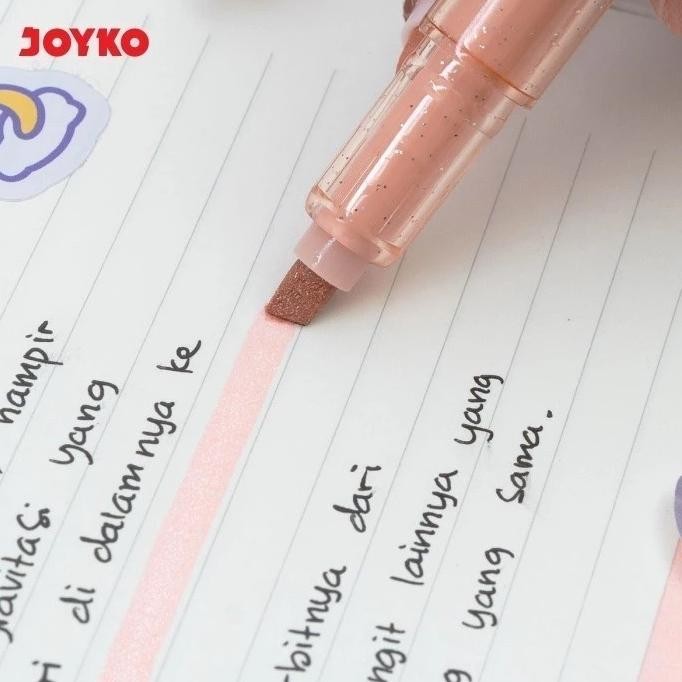 

gd-12 VD08 Joyko Shimmering Glitter Highlighter HL-103 A/B/C - Spidol Penanda Set Isi 4 Murah Terlaris Berkualitas