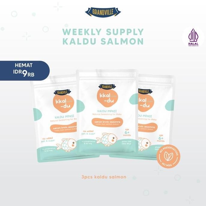 

Grandville Kaldu Salmon Mpasi BB Booster Non MSG Weekly Pack