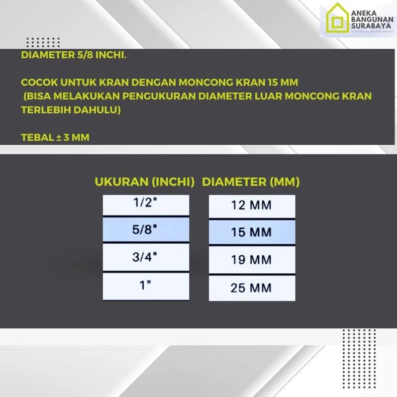 Bisa Cod Selang Air 5/8 Milliard Superflex ( Per Meter ) Selang Metalik Miliard Super Flex ,