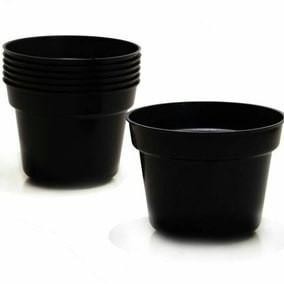 (LUSINAN 12 BH) Pot Bunga 20 / Pot Plastik Hitam 20