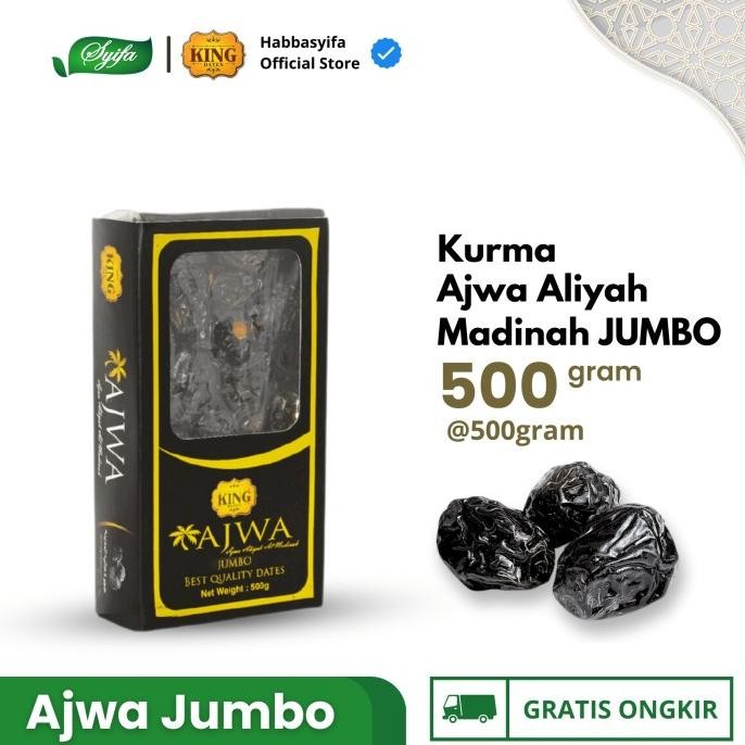 

King Dates Ajwa 500Gr Jumbo - Kurma Nabi King Al Madinah