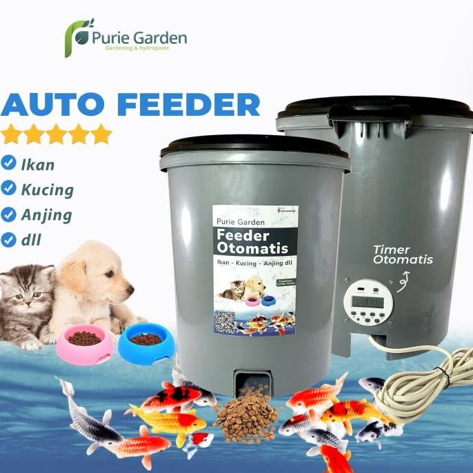 Auto Feeder Otomatis Ikan Koi Memberi Pakan Ikan Otomatis Pg Kdr