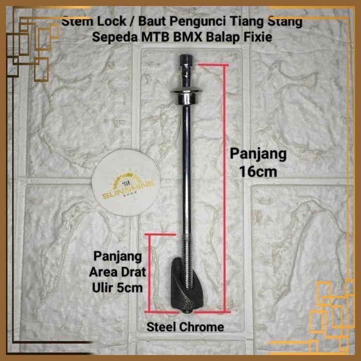 [LSS] STEM LOCK BAUT PANJANG PENGUNCI TIANG STANG KUNCI L MTB BMX JADUL
