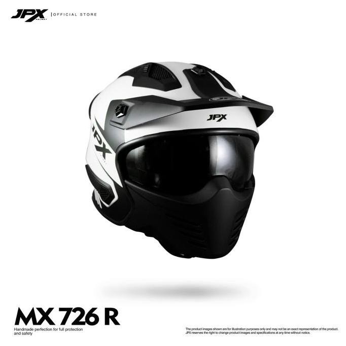 Helm JPX MX 726 Modular White/Black