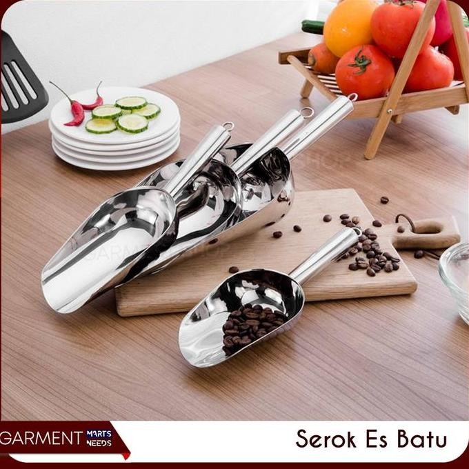 

Terlaris Promo Tahun Baru Sekop Es Batu Serokan Biji Kopi Tepung Stainless Steel Sendok Skop Beras Gula Biji Bijian Spatula Ice Cube