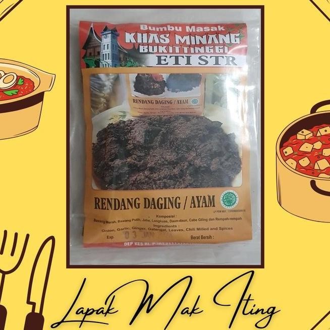 

Bumbu Masak Khas Minang Bukittinggi Eti Str - Rendang Daging/Ayam