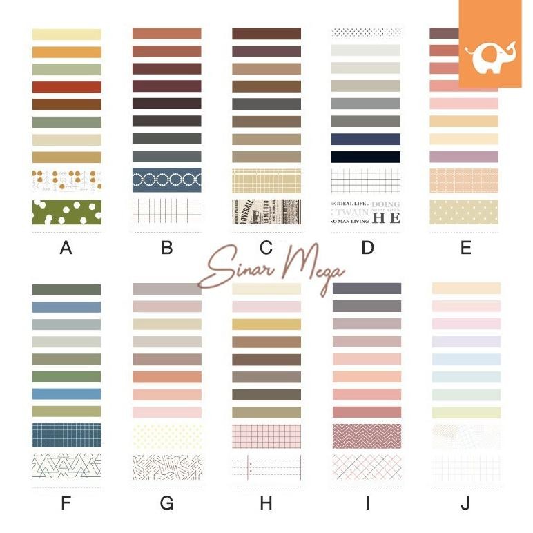 

He13 Ow42 Masking Tape Set 10pc Agugu Style / Isolasi Kertas Motif Dekorasi Lucu Unik Murah Viral Termurah