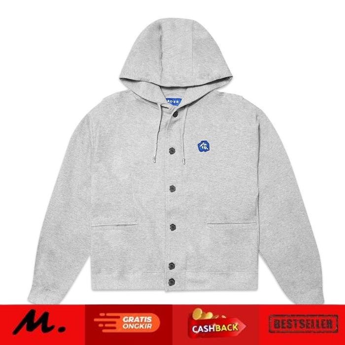 ORIGINAL ADER ERROR MULTI SCULPTURE LOGO JUMPER HOODIE GREY