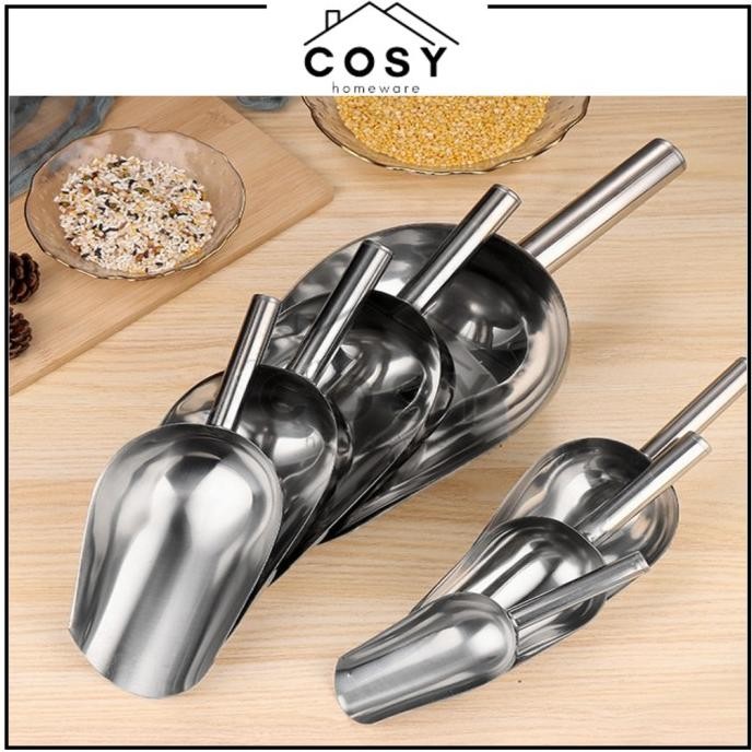 

Terlaris Cosy Sekop Es Batu Serokah Biji Beras / Skop Tepung Scoop Stainless Steel Anti Karat