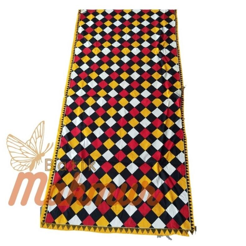 Kain Poleng Kain Bali Motif Kotak Kotak Stock