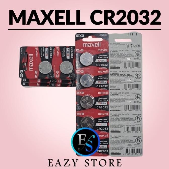 ready Baterai Maxell CR2032 3V Original Made In Japan Lithium Battery Batre CMOS CR 2032 H