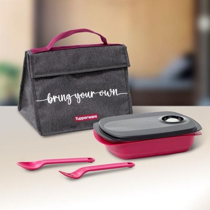Kotak bekal makan Tupperware byo lunch box set