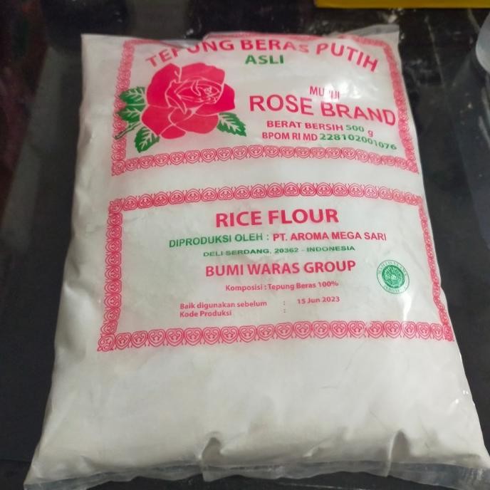 

Terlaris Tepung Beras Putih Merk Rose Brand 500G