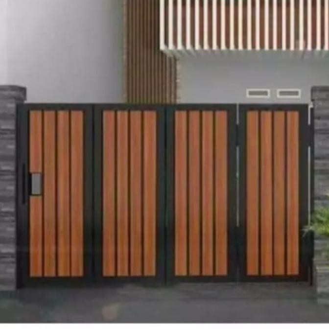 ready pagar rumah motif kayu GRC woodplank