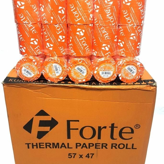 

TERLARIS - HARGA GROSIR (1KARTON/120ROLL)PAPER THERMAL FORTE 57X47/58X48O RIGINAL