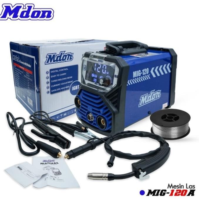 Mesin Las Mig Mdon Mig-120 Inverter Las Listrik Trafo Travo Tanpa Gas Co Mig 120A New Stok
