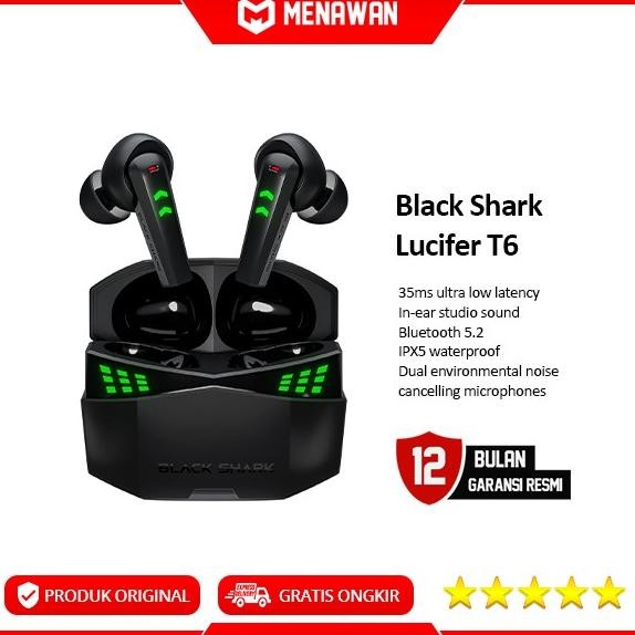 Grosir Black Shark Lucifer T6 Wireless Gaming Earbuds Earphone Tws Original