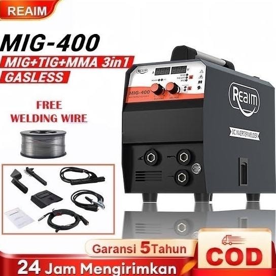 Reaim Mesin Las Mig-400 Inverter Mig/Mma 120A Mesin Las Mig-400 Mesin Las Listrik Trafo Las Welding 