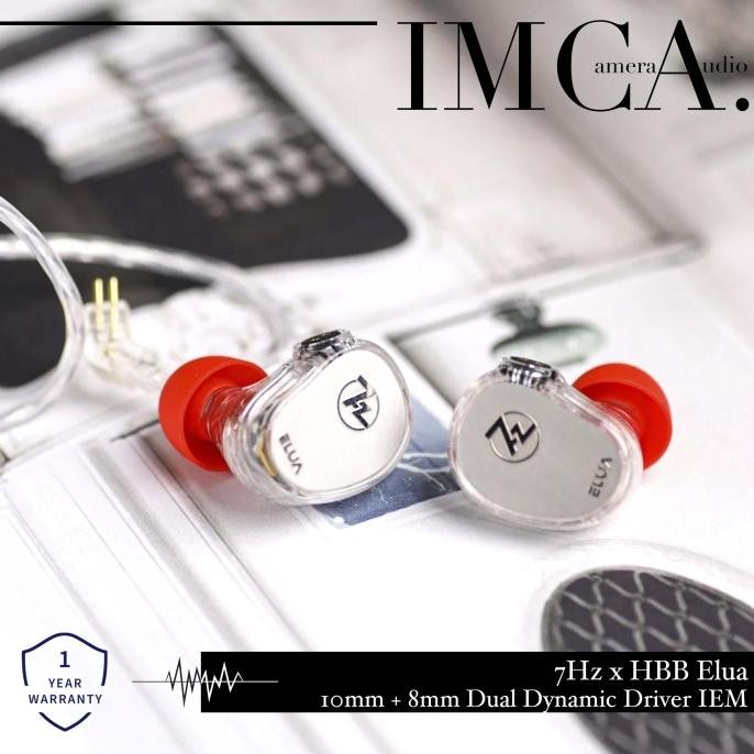 Murah 7Hz X Hbb Elua 10Mm + 8Mm Dual Dynamic Driver Iem Earphone In Ear Monitor
